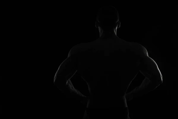 Σώμα bodybuilding μαύρο και άσπρο — Φωτογραφία Αρχείου