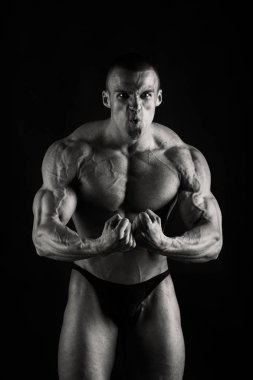 vücut geliştirme vücut siyah ve beyaz