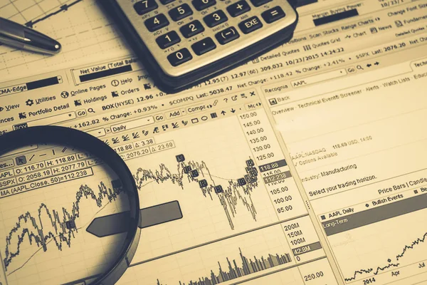 Tema di fondo mercati finanziari, analisi forex — Foto Stock