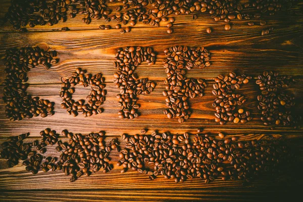 Tema de café, grãos de café — Fotografia de Stock