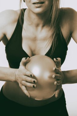 Seksi fitness kadını.