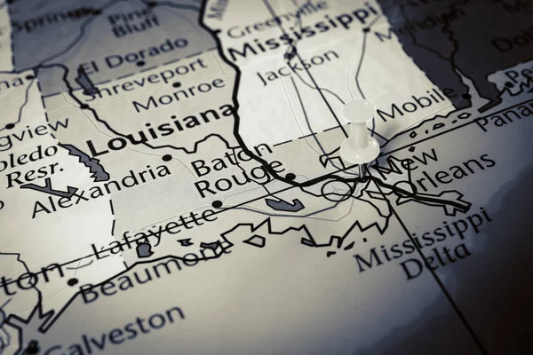 Mississippi no mapa de Estados Unidos — Fotografia de Stock