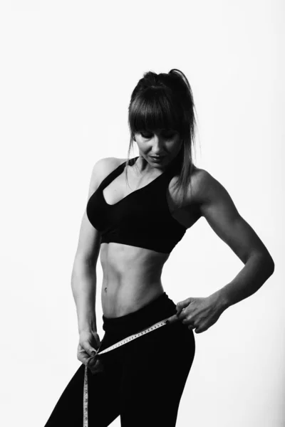 Sexy fitness girl in boxing gloves — Stock Photo, Image