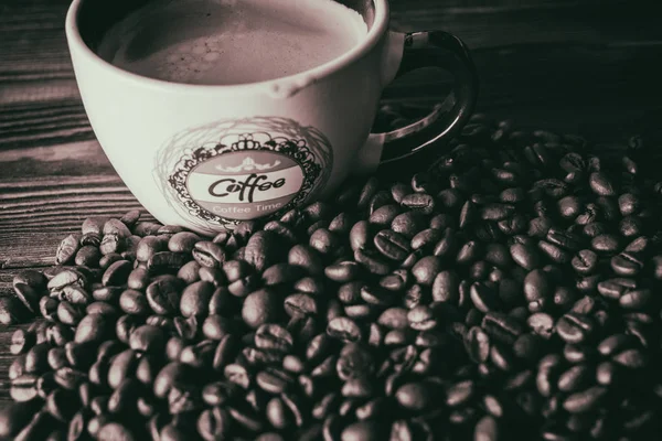 Tema de café, granos de café —  Fotos de Stock