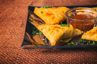 Masasına lezzetli restoran yemek