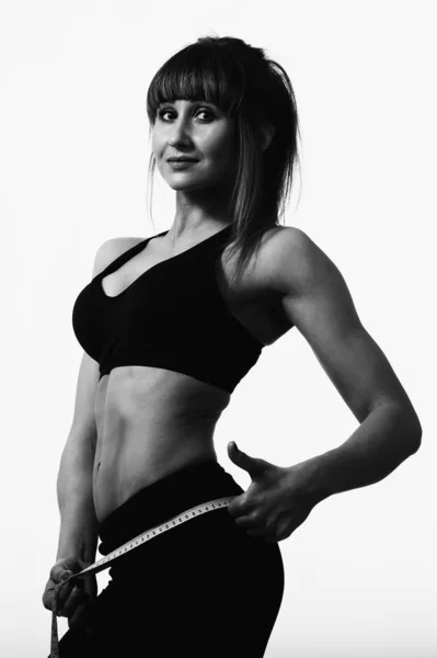 Sexy fitness girl in boxing gloves — Stock Photo, Image