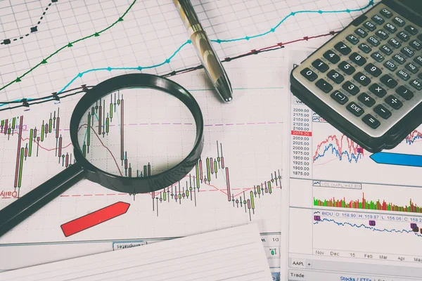 Tema di fondo mercati finanziari, analisi forex — Foto Stock