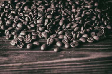 Tablo arka plan üzerinde kahve çekirdekleri