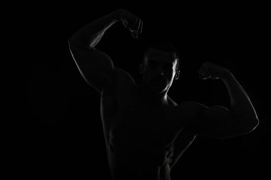 vücut geliştirme vücut siyah ve beyaz