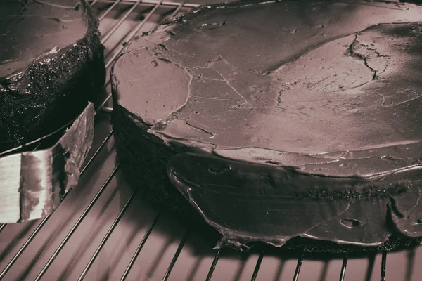 Vaření čokoládový dort — Stock fotografie