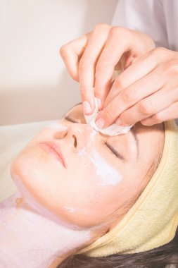 Spa salonu arka planında kozmetoloji