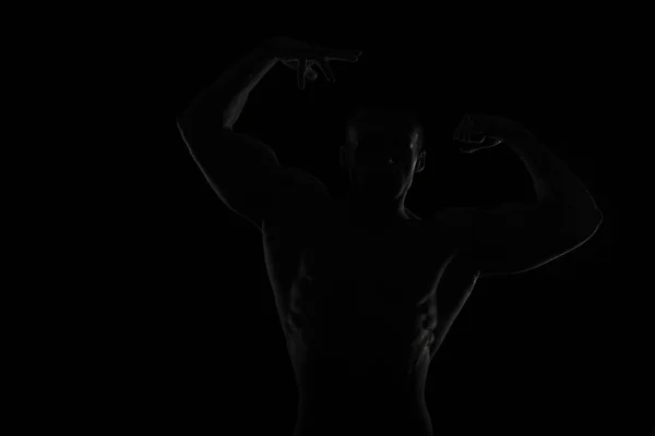 Bodybuilding corps noir et blanc — Photo