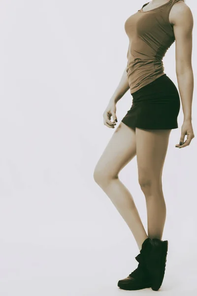 Fitness-Mädchen posiert — Stockfoto
