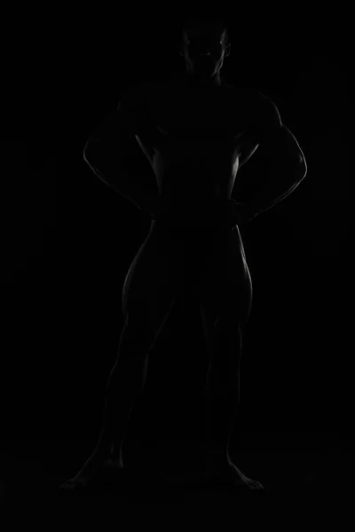 Bodybuilding lichaam zwart-wit — Stockfoto