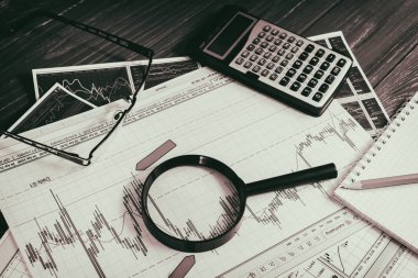 Vinnitsa, Ukrayna-25 Haziran 2017: Forex piyasasında analiz. 