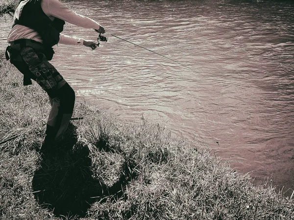 Pesca en el lago — Foto de Stock