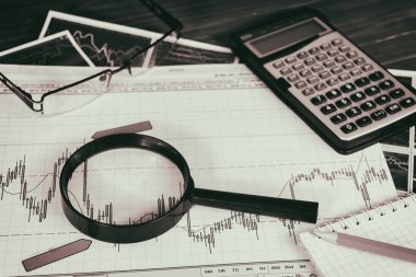 Vinnitsa, Ukrayna-25 Haziran 2017: Forex piyasasında analiz. 