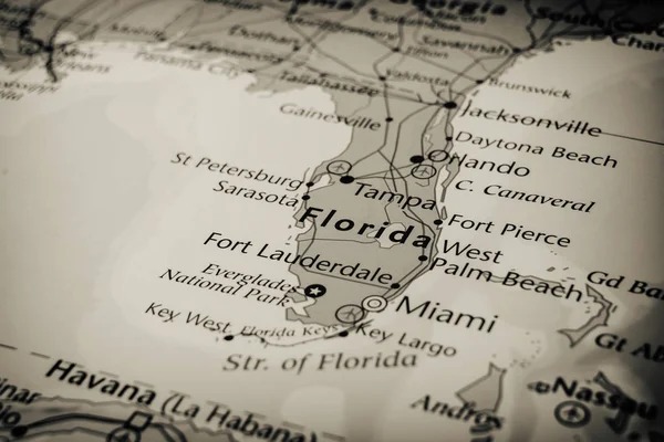 Floride sur la carte — Photo