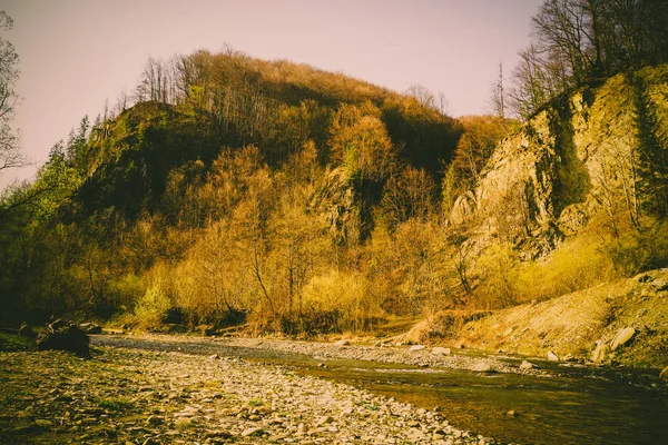 Utsökta beskaffenhet berg, mountain river, landskap — Stockfoto