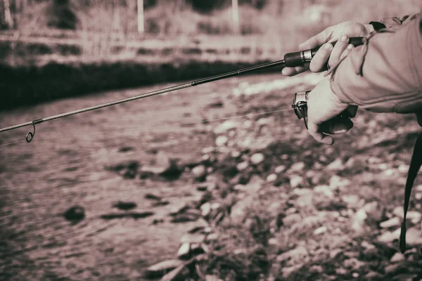 Rybaření na řece — Stock fotografie