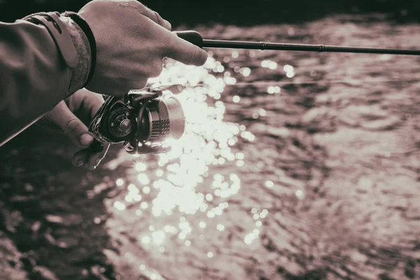 Pesca sul fiume — Foto Stock