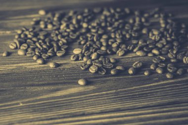 Tablo arka plan üzerinde kahve çekirdekleri