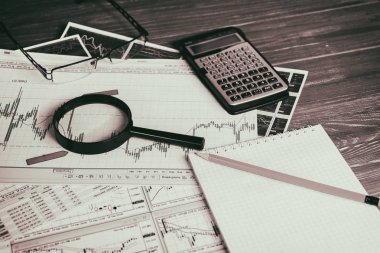 Vinnitsa, Ukrayna-25 Haziran 2017: Forex piyasasında analiz. 