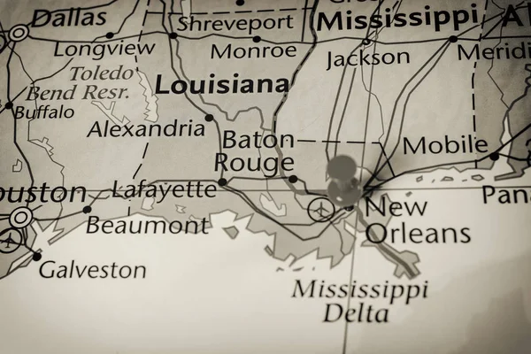 Mississippi a térképen, Amerikai Egyesült Államok — Stock Fotó