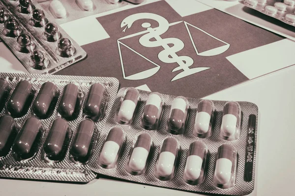 Предпосылки / контекст theme pharmacology, tablets — стоковое фото