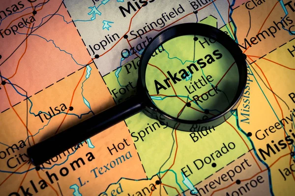 Arkansas mapa — Stock fotografie