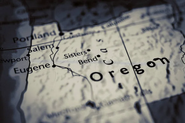Oregon mapa — Stock fotografie