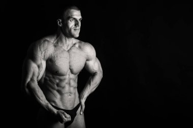 vücut geliştirme vücut siyah ve beyaz