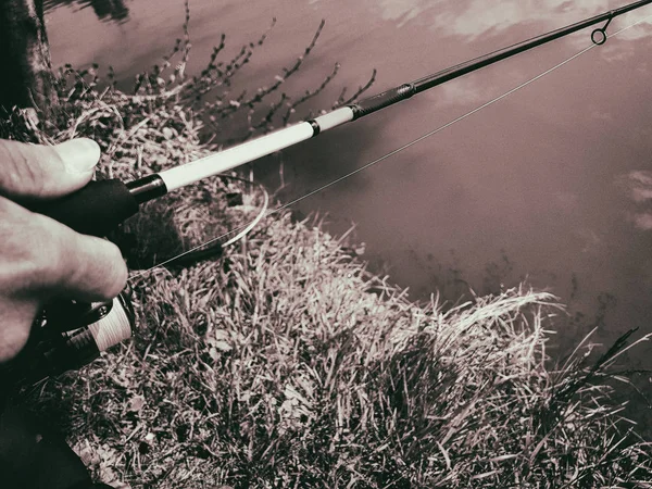 Fishing in the lake — Stock Photo, Image