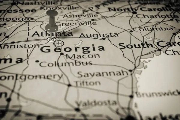 El mapa de Georgia —  Fotos de Stock