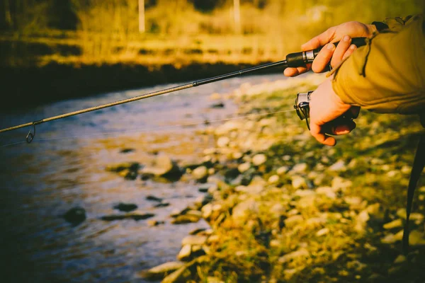 Pesca sul fiume — Foto Stock