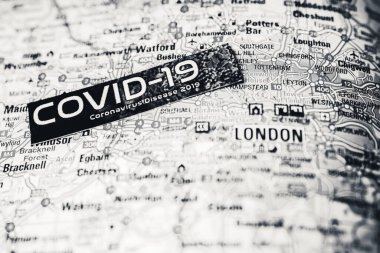 Londra Coronavirus Covid-19 Karantina arka planı