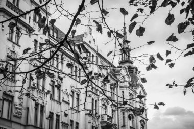 Güz Prag 'ın güzel sokakları ve mimarisi