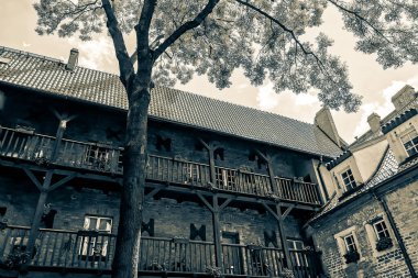 Antik Avrupa şehrinin sokakları ve meydanları