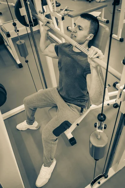 Homme Faire Sport Gymnase — Photo