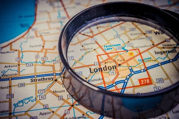 London Auf Der Usa Karte Reisehintergrund — Stockfoto