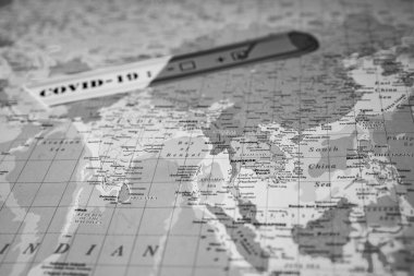 Asya Coronavirus Covid-19 Karantina arka planı