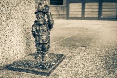 Wroclaw vizörlerinden gelen cüce seyahat arkaplanı