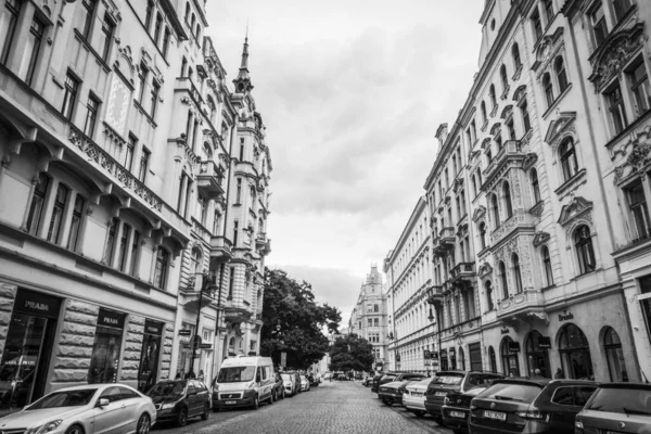 Jalan Jalan Indah Dan Arsitektur Musim Gugur Praha — Stok Foto