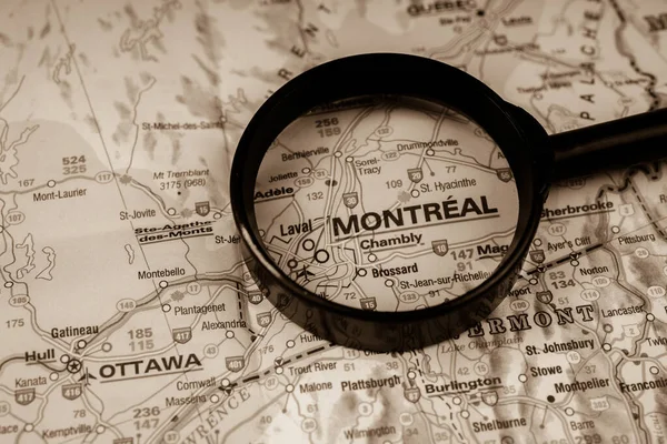 Montreal Mapa Canadá — Fotografia de Stock