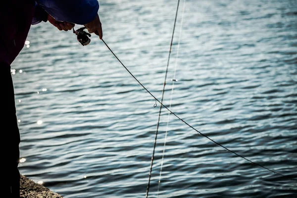 Gölde alabalık avı