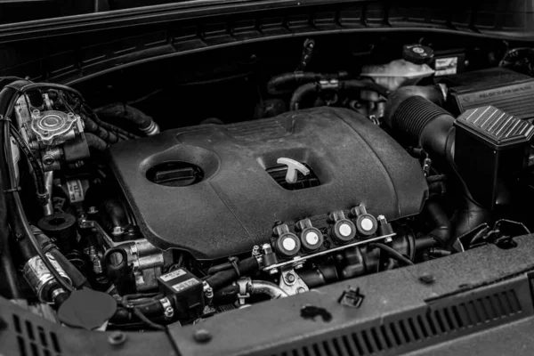 Engine of car technology background