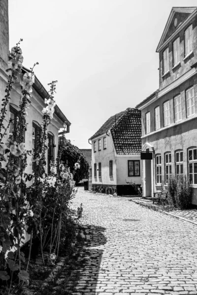 Krásná Dánská Architektura Malebné Vesnici — Stock fotografie