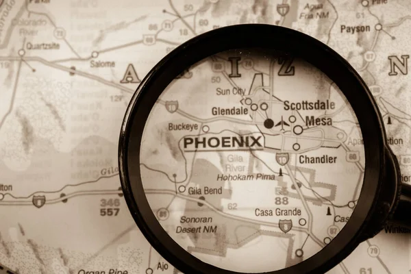 Phoenix Usa Kaart Achtergrond — Stockfoto