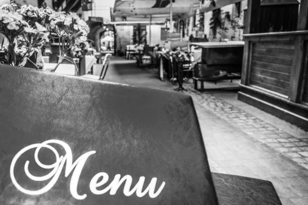 Schöne Café Auf Der Straße Reise Hintergrund — Stockfoto