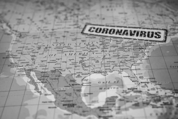 Usa Coronavirus Covid Nebezpečí Zdravotní Pozadí — Stock fotografie